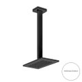 Immagine di Gessi RETTANGOLO soffione anticalcare a soffitto, braccio altezza personalizzabile, finitura black metal PVD 20150#706
