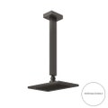 Immagine di Gessi RETTANGOLO soffione anticalcare a soffitto, braccio altezza personalizzabile, finitura black metal brushed PVD 20150#707
