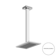 Immagine di Gessi RETTANGOLO soffione anticalcare a soffitto, braccio altezza personalizzabile, finitura cromo 20150#031