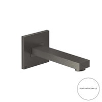 Immagine di Gessi RETTANGOLO bocca vasca a parete, bocca lunghezza personalizzabile, finitura black metal brushed PVD 20121#707