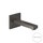 Gessi RETTANGOLO bocca vasca a parete, bocca lunghezza personalizzabile, finitura black metal brushed PVD 20121#707