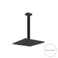Immagine di Gessi RETTANGOLO soffione anticalcare a soffitto, braccio altezza personalizzabile, finitura black metal PVD 15199#706