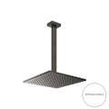 Immagine di Gessi RETTANGOLO soffione anticalcare a soffitto, braccio altezza personalizzabile, finitura black metal brushed PVD 15199#707