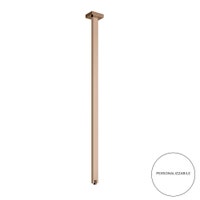 Immagine di Gessi RETTANGOLO bocca a soffitto altezza personalizzabile, finitura rame PVD 20199#030