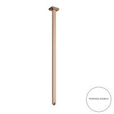 Immagine di Gessi RETTANGOLO bocca a soffitto altezza personalizzabile, finitura rame PVD 20199#030