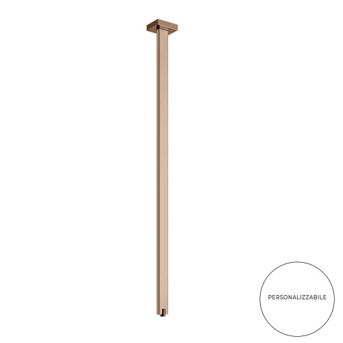Immagine di Gessi RETTANGOLO bocca a soffitto altezza personalizzabile, finitura rame PVD 20199#030