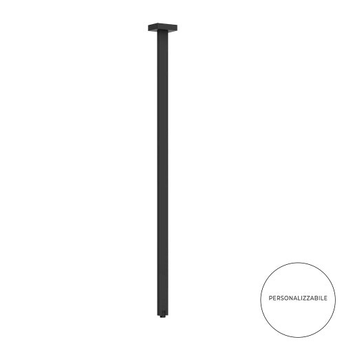 Immagine di Gessi RETTANGOLO bocca a soffitto altezza personalizzabile, colore nero finitura opaco 20199#299