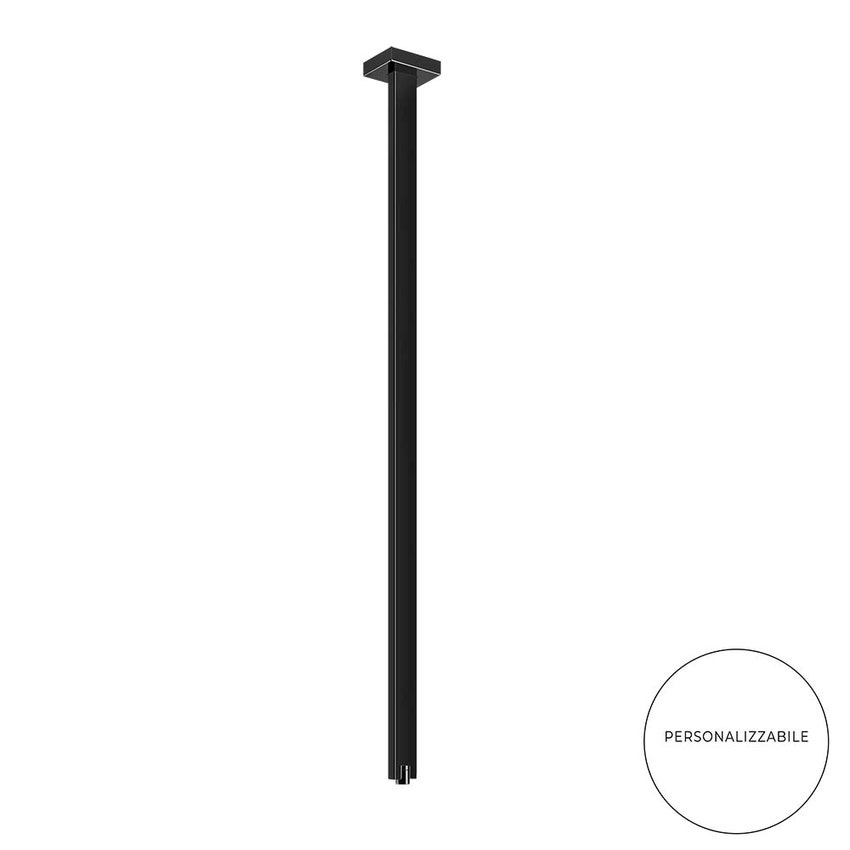 Immagine di Gessi RETTANGOLO bocca a soffitto altezza personalizzabile, finitura black metal PVD 20199#706