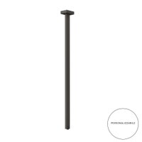 Immagine di Gessi RETTANGOLO bocca a soffitto altezza personalizzabile, finitura black metal brushed PVD 20199#707