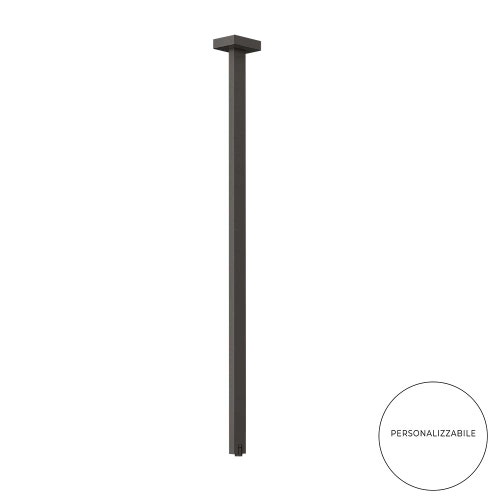 Immagine di Gessi RETTANGOLO bocca a soffitto altezza personalizzabile, finitura black metal brushed PVD 20199#707