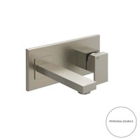 Immagine di Gessi RETTANGOLO miscelatore a parete, bocca lunghezza personalizzabile, senza scarico, finitura finox 44834#149