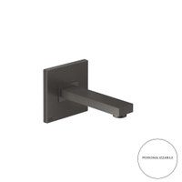 Immagine di Gessi RETTANGOLO bocca a parete bocca lunghezza personalizzabile, finitura black metal brushed PVD 20118#707