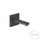 Gessi RETTANGOLO bocca a parete bocca lunghezza personalizzabile, finitura black metal brushed PVD 20118#707