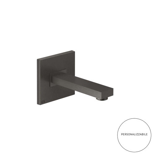 Immagine di Gessi RETTANGOLO bocca a parete bocca lunghezza personalizzabile, finitura black metal brushed PVD 20118#707