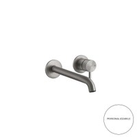 Immagine di Gessi 316 FLESSA miscelatore lavabo bocca lunghezza personalizzabile, senza scarico, finitura steel brushed 54089#239