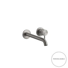 Immagine di Gessi 316 FLESSA miscelatore lavabo bocca lunghezza personalizzabile, senza scarico, finitura steel brushed 54089#239