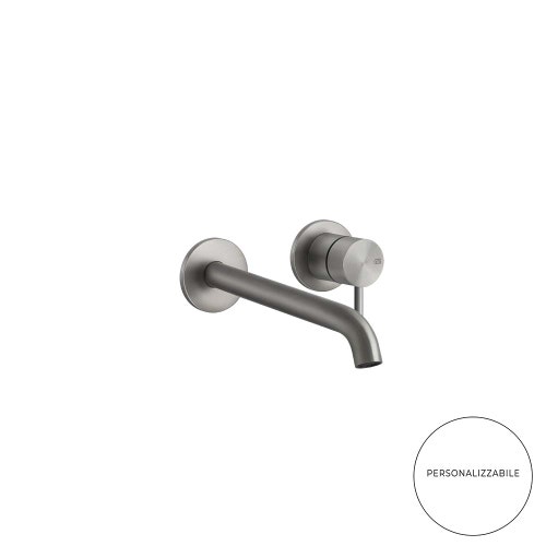 Immagine di Gessi 316 FLESSA miscelatore lavabo bocca lunghezza personalizzabile, senza scarico, finitura steel brushed 54089#239