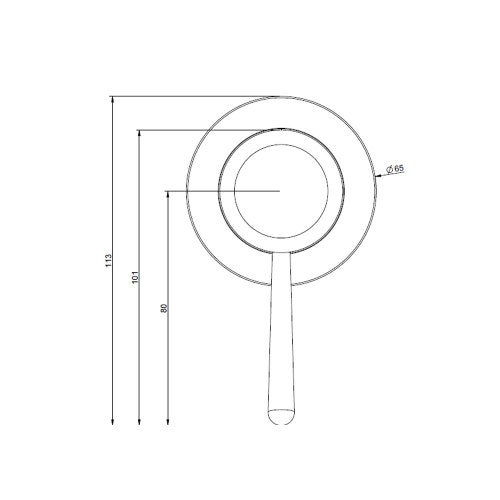 Immagine di Gessi GOCCIA parte esterna miscelatore a parete 1 via, finitura cromo 33019#031
