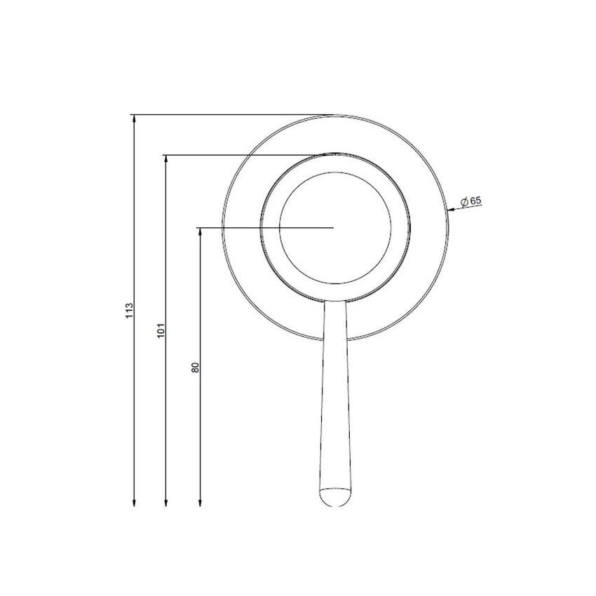 Immagine di Gessi GOCCIA parte esterna miscelatore a parete 1 via, finitura cromo 33019#031