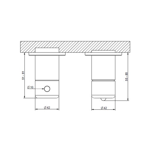 Immagine di Gessi GOCCIA parte esterna miscelatore doccia a parete due vie con deviatore bagno/doccia, finitura cromo 33077#031
