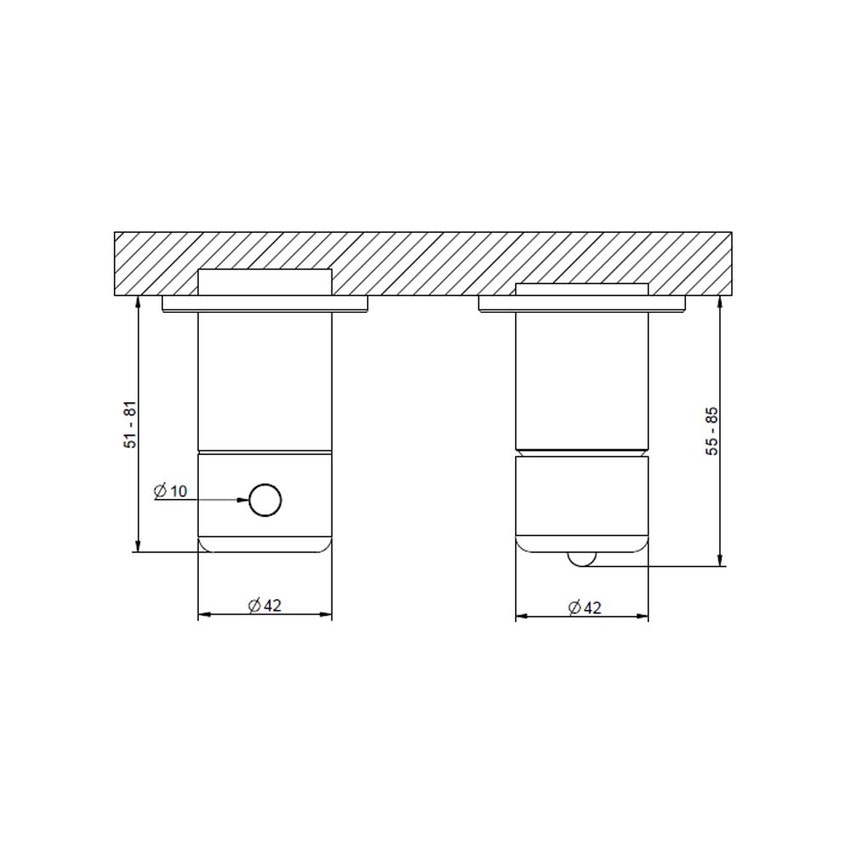 Immagine di Gessi GOCCIA parte esterna miscelatore doccia a parete due vie con deviatore bagno/doccia, finitura cromo 33077#031