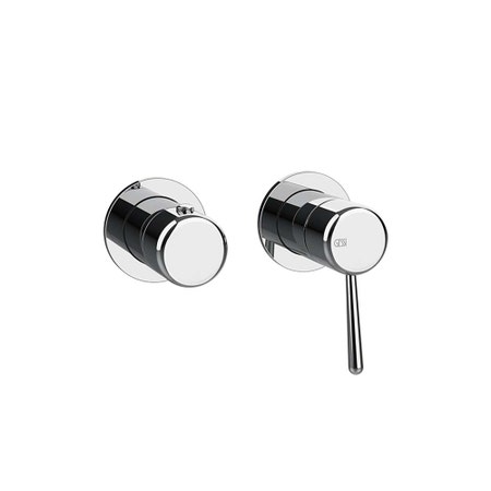 Immagine di Gessi GOCCIA parte esterna miscelatore doccia a parete due vie con deviatore bagno/doccia, finitura cromo 33077#031