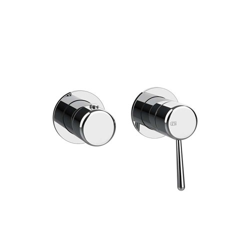 Immagine di Gessi GOCCIA parte esterna miscelatore doccia a parete due vie con deviatore bagno/doccia, finitura cromo 33077#031