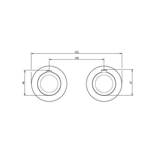 Immagine di Gessi GOCCIA parte esterna miscelatore termostatico a parete 1 via, finitura cromo 33132#031