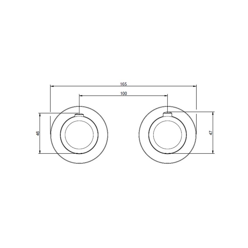 Immagine di Gessi GOCCIA parte esterna miscelatore termostatico a parete 1 via, finitura cromo 33132#031