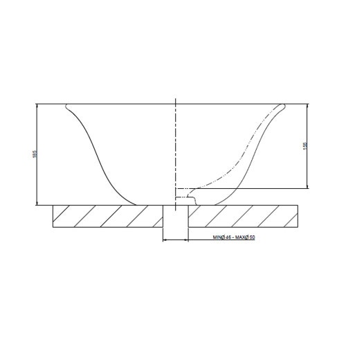 Immagine di Gessi GOCCIA TOTAL LOOK ciotola d'appoggio Ø40 cm, finitura bright platinum 39100#524