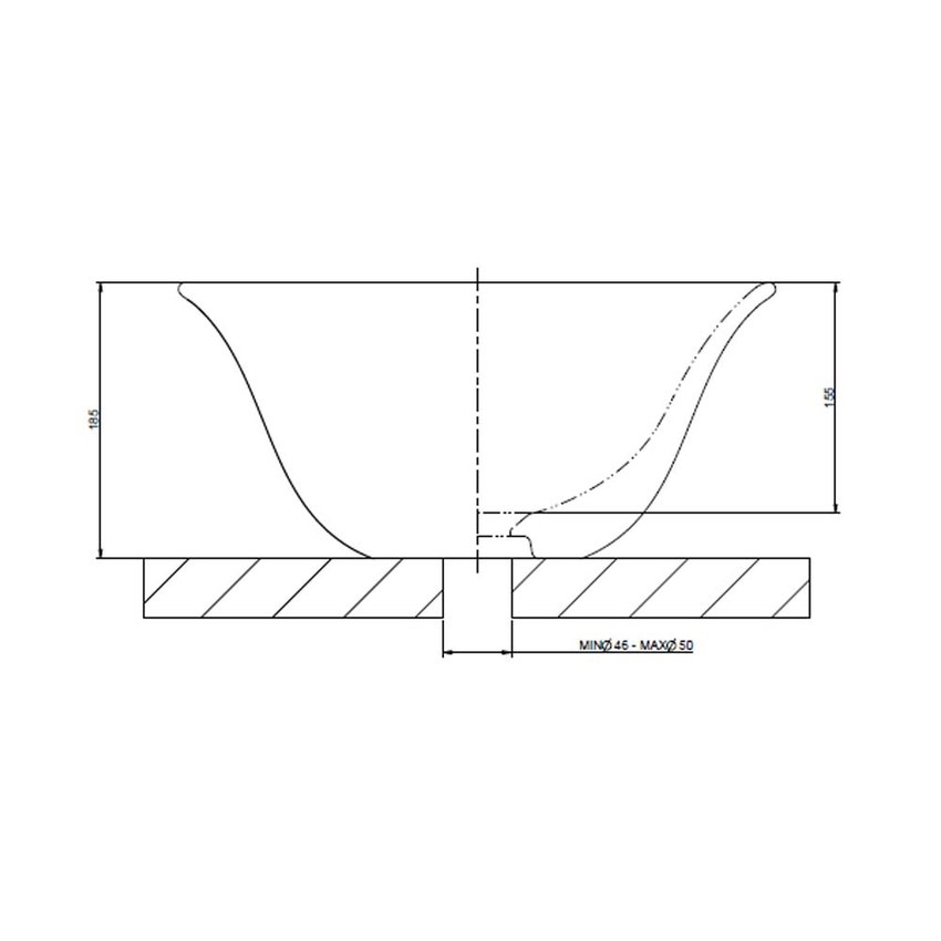 Immagine di Gessi GOCCIA TOTAL LOOK ciotola d'appoggio Ø40 cm, finitura bright platinum 39100#524
