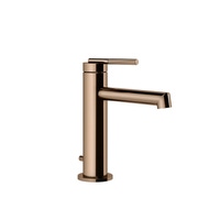 Immagine di Gessi INGRANAGGIO miscelatore lavabo H.18 cm, con scarico e flessibili di collegamento, finitura copper PVD 63501#030