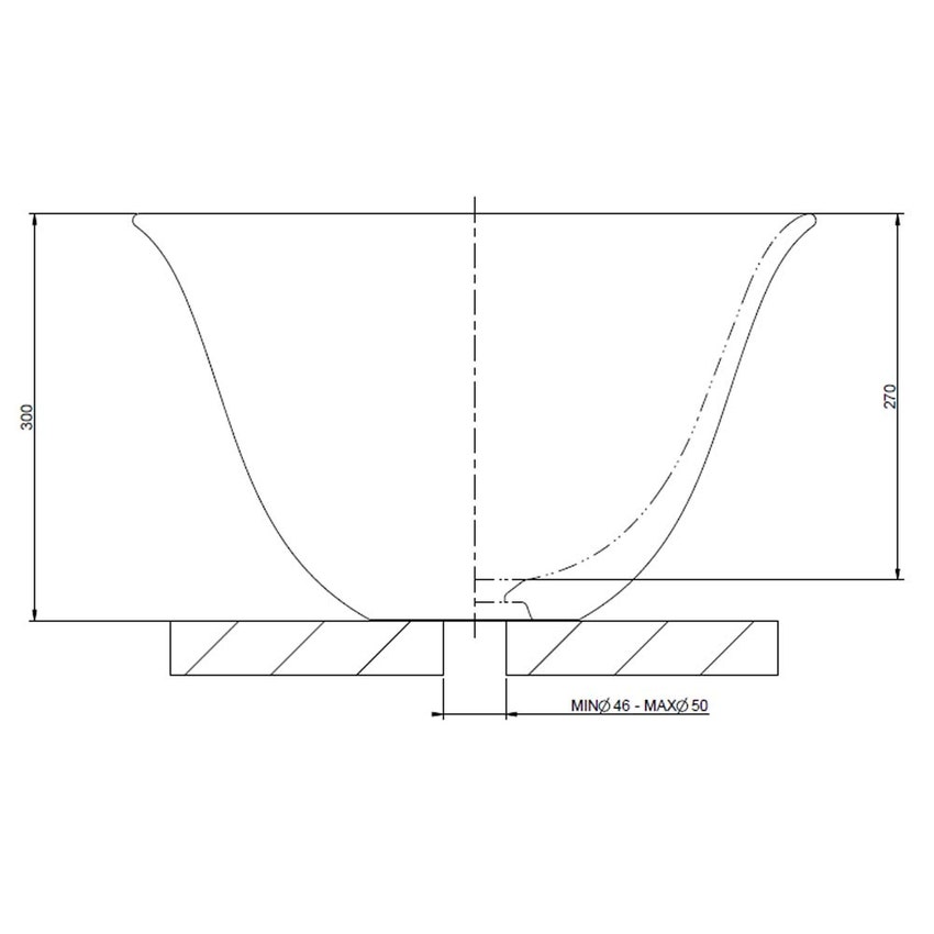 Immagine di Gessi GOCCIA TOTAL LOOK ciotola d'appoggio Ø50 cm, finitura bright platinum 39102#524
