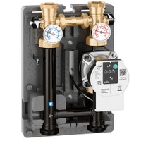 Immagine di Caleffi gruppo di distribuzione DN 25 diretta per impianti di riscaldamento e condizionamento con pompa PARA 25/7, Interasse 125 mm (Reversibile DX - SX) 165640HE3