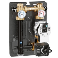 Immagine di Caleffi gruppo di regolazione motorizzato DN 25 per impianti di riscaldamento e condizionamento con pompa PARA 25/7, Interasse 125 mm, servomotore con segnale di comando a 3 punti (Reversibile DX - SX) 167652HE3