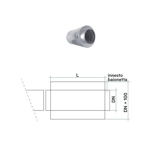 Immagine di Irsap SPC silenziatore circolare passivo L.90 cm DN125 A00SIL0900125C0