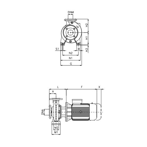 Immagine di Dab Pumps NKP-G 32-125/142/B/BAQE/3/2 Pompa normalizzata monoblocco per attività di pressurizzazione, condizionamento e riscaldamento, portata max 36 m³/h - prevalenza max 28.6 m 1D1121B7V