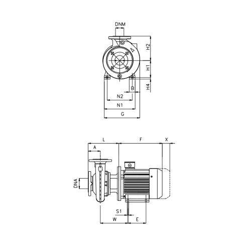 Immagine di Dab Pumps NKP-G 40-200/210/B/BAQE/11/2 pompa normalizzata monoblocco per attività di pressurizzazione, condizionamento e riscaldamento, portata max 66 m³/h - prevalenza max 100 m 1D2321BBV