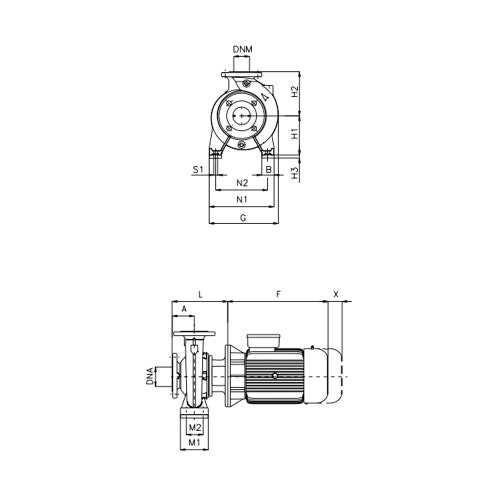 Immagine di Dab Pumps NKP-G 50-125/135/B/ BAQE/5,5/2 Pompa normalizzata monoblocco per attività di pressurizzazione, condizionamento e riscaldamento, portata max 102 m³/h - prevalenza max 24 m 1D3121B9V