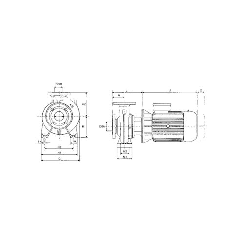 Immagine di Dab Pumps NKP-G 50-160/153/B/ BAQE/7.5/2 Pompa normalizzata monoblocco per attività di pressurizzazione, condizionamento e riscaldamento, portata max 90 m³/h - prevalenza max 31.9 m 1D3221BAV