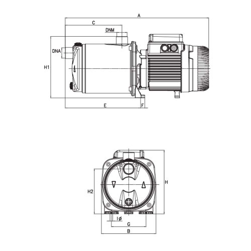 Immagine di Dab Pumps EUROINOX 30/80 M Pompa centrifuga multistadio ad asse orizzontale, per approvvigionamento idrico in ambiente domestico, portata max 7.2 m³/h, prevalenza max 47 m 60212490H