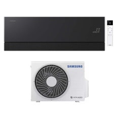 Immagine di Samsung WINDFREE Première climatizzatore a parete monosplit inverter A+++/A++, Wi-Fi e AI colore Soapstone Charcoal | unità esterna 2 kW unità interna 7000 BTU F-AR07PRB