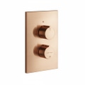 Immagine di Gessi EMPORIO SHOWER miscelatore termostatico a 2 uscite, senza corpo incasso, finitura copper PVD 38794#030