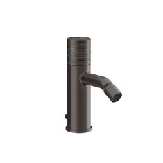 Immagine di Gessi HABITO TRAME miscelatore bidet, con scarico e flessibili di collegamento, finitura black metal brushed PVD 70307#707