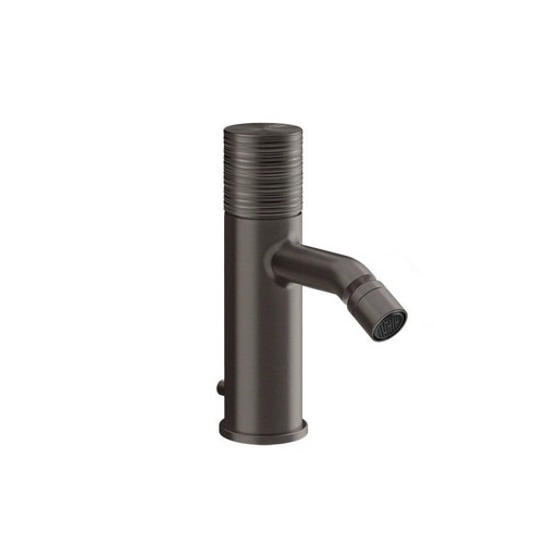 Immagine di Gessi HABITO TRAME miscelatore bidet, con scarico e flessibili di collegamento, finitura black metal brushed PVD 70307#707