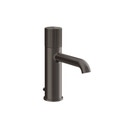 Immagine di Gessi HABITO RIGATO miscelatore lavabo H.19 cm, con scarico e flessibili di collegamento, finitura black metal brushed PVD 70501#707