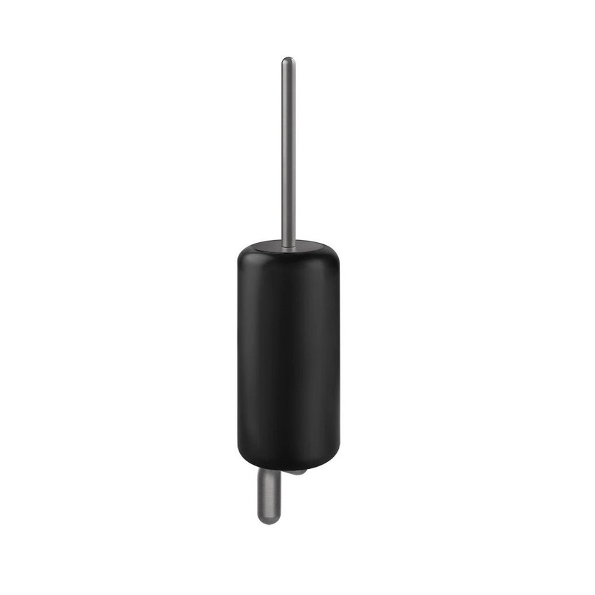 Immagine di Gessi GOCCIA ACCESSORIES porta scopino in Gres, a parete colore nero, finitura black metal brushed GHRC 38020#126