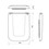 Immagine di Gessi TOTAL LOOK sedile in resina antibatterica, colore bianco finitura lucido (per vaso 39114) 29463#031