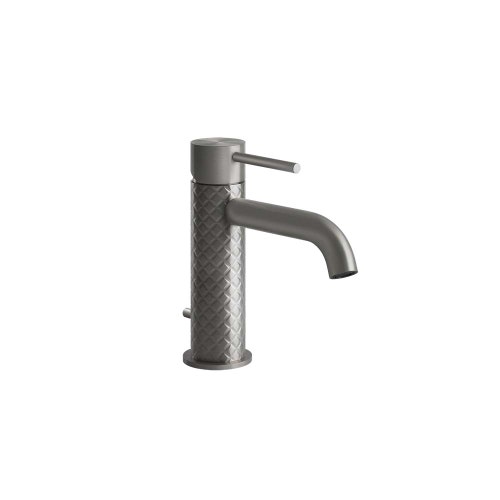 Immagine di Gessi 316 INTRECCIO miscelatore lavabo con scarico con scarico con flessibili di collegamento, finitura steel brushed 54101#239