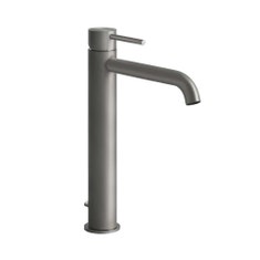 Immagine di Gessi 316 FLESSA miscelatore lavabo H.30 cm, con scarico e flessibili di collegamento, finitura steel brushed  54003#239